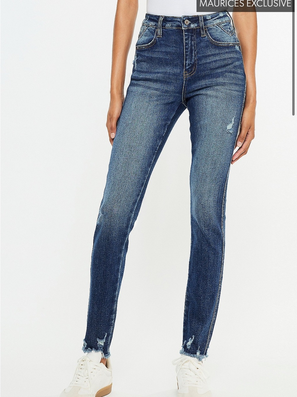 KanCan™ Curvy High Rise Frayed Hem Skinny Jean
